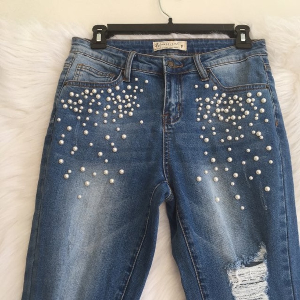 Angel kiss pearl skinny jeans size 7